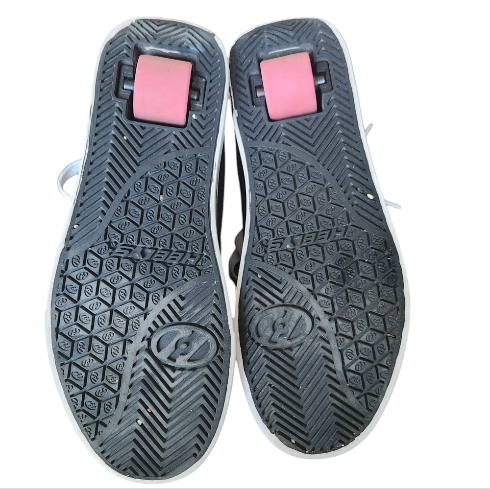 Heelys Pro 20 Pink Black White Lace Up Low Profile Wheels Skater Shoe Youth 6 - Picture 5 of 9